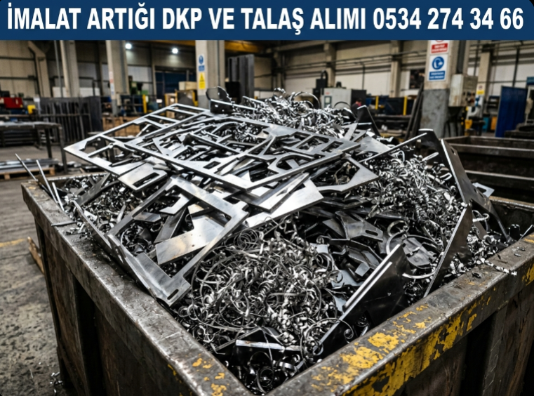 Fabrika üretim hattından çıkan tertemiz imalat artığı DKP sac fireleri ve metal talaşı Eymen Hurdacılık şeffaf tartım 0534 274 34 66