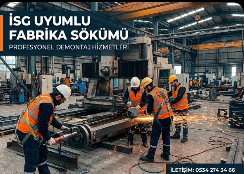 İSG uyumlu profesyonel fabrika sökümü ve makine hurdası alımı operasyonu.